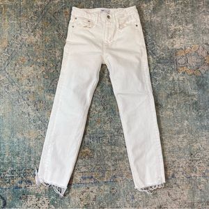 Zara Women's High Rise Jeans - White